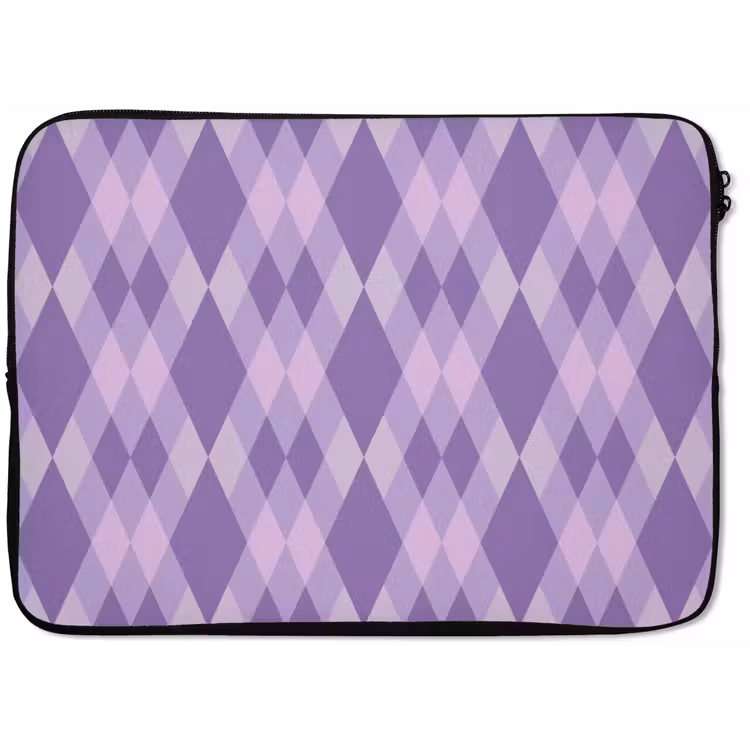 Laptophoes Paars - Geometrisch - Ruiten - Argyle - Patroon — 1