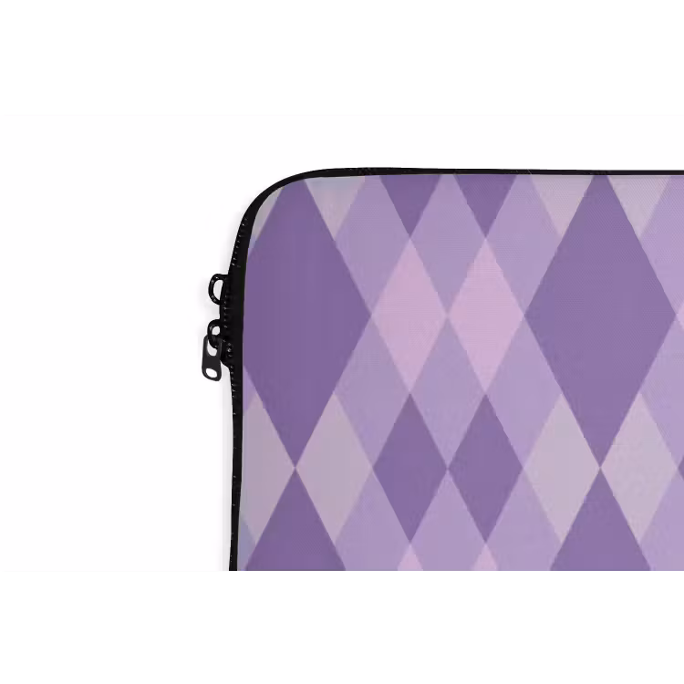 Laptophoes Paars - Geometrisch - Ruiten - Argyle - Patroon — 5