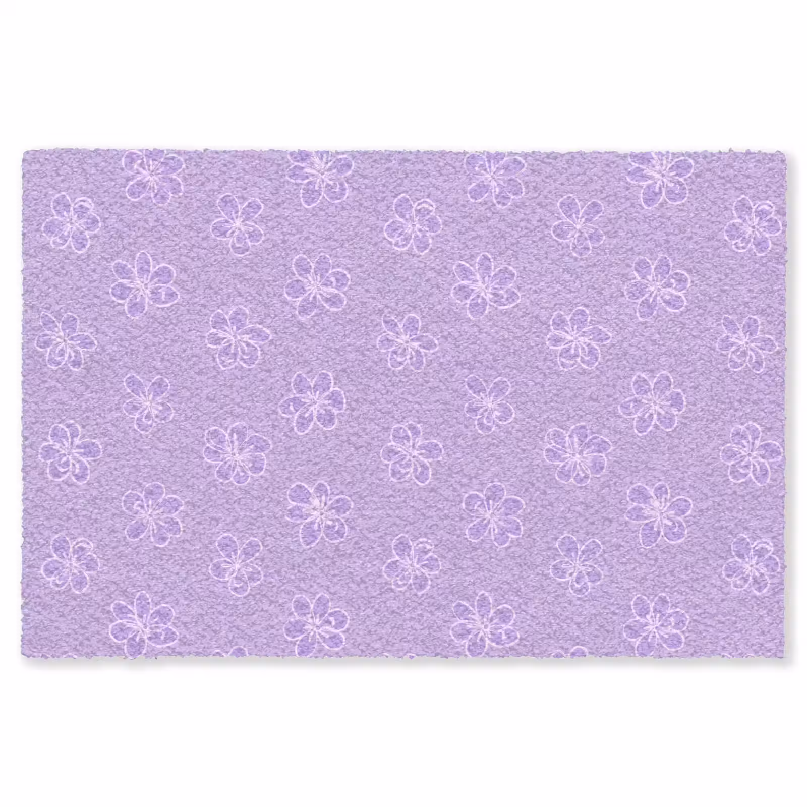 Vloerkleed - Lila - Botanisch - Bloemen - Handgetekend - Patroon — 1