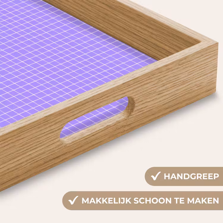 Dienblad - Paars - Geometrisch - Raster - Minimalistisch - Patroon — 5