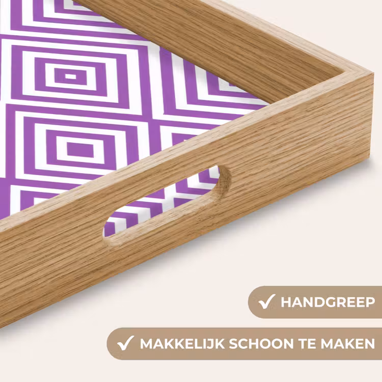 Dienblad - Paars - Geometrisch - Ruiten - Concentrisch - Patroon — 5