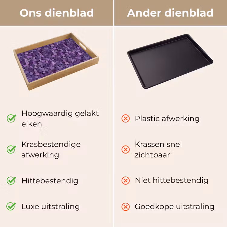 Dienblad - Paars - Mozaïek - Scherven - Steen - Patroon — 3