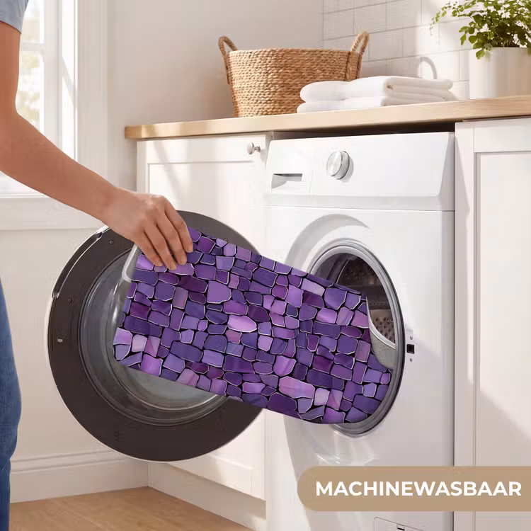 WC Mat - Paars - Mozaïek - Scherven - Steen - Patroon — 6