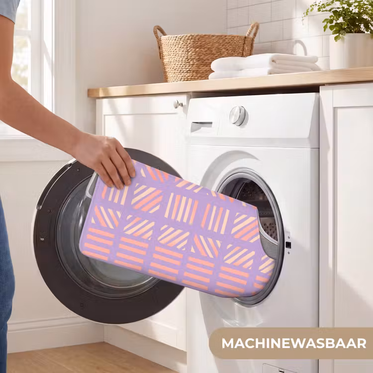 WC Mat - Paars - Roze - Geometrisch - Strepen - Blokken - Patroon — 6