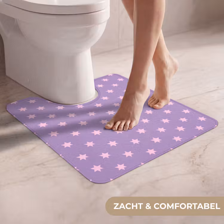 WC Mat - Paars - Roze - Sterren - Geometrisch - Patroon — 5