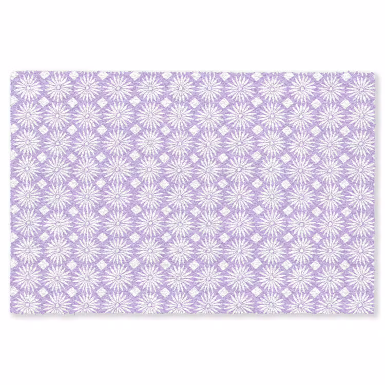 Vloerkleed - Lila - Botanisch - Bloemen - Margrieten - Patroon — 1