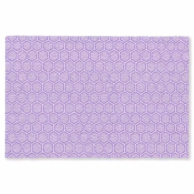 Vloerkleed - Paars - Geometrisch - Honeycomb - Bijenraat - Patroon — 1