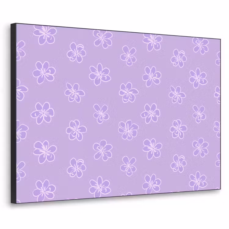 Art frame - Lila - Botanisch - Bloemen - Handgetekend - Patroon — 1
