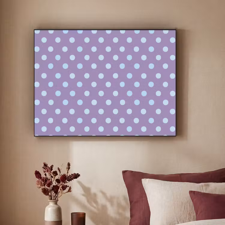 Art frame - Paars - Blauw - Geometrisch - Stippen - Polka Dot - Patroon — 3