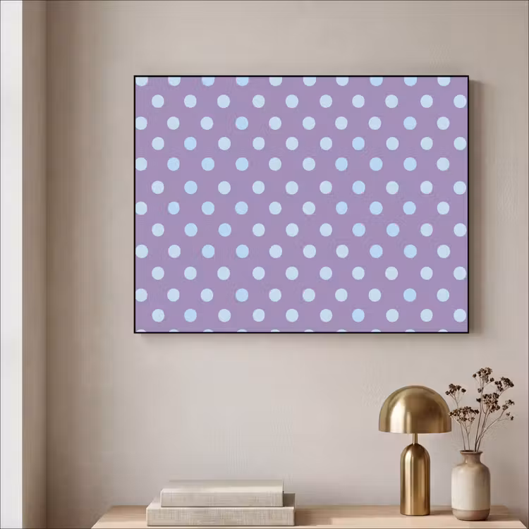 Art frame - Paars - Blauw - Geometrisch - Stippen - Polka Dot - Patroon — 5