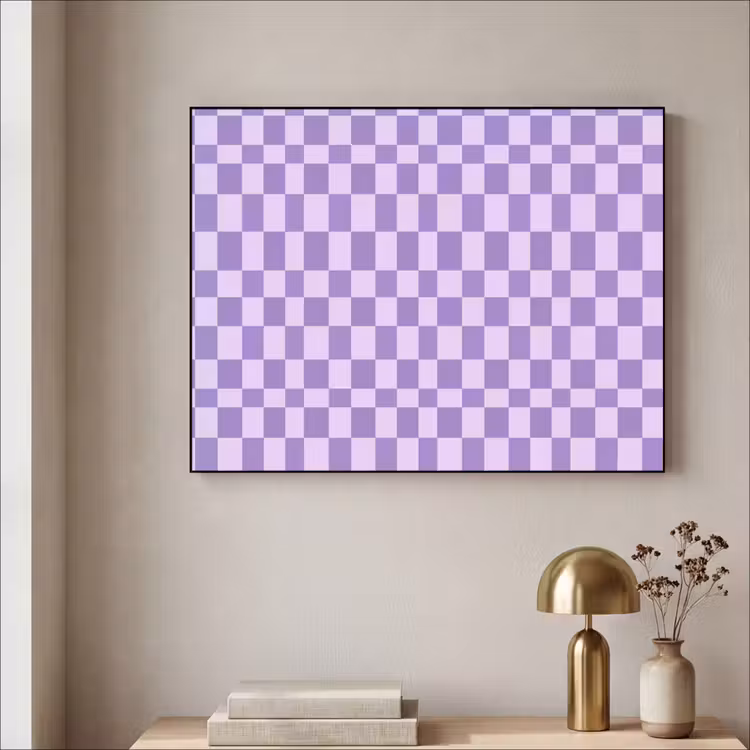 Art frame - Paars - Geometrisch - Dambord - Blokken - Patroon — 5
