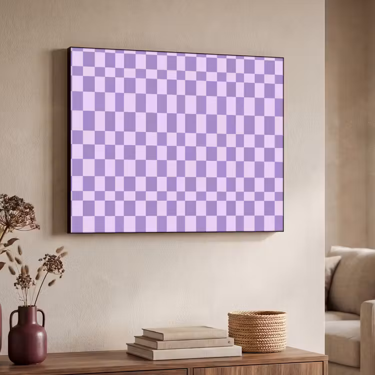 Art frame - Paars - Geometrisch - Dambord - Blokken - Patroon — 7