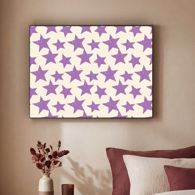 Art frame - Paars - Geometrisch - Sterren - Stempel - Patroon — 3