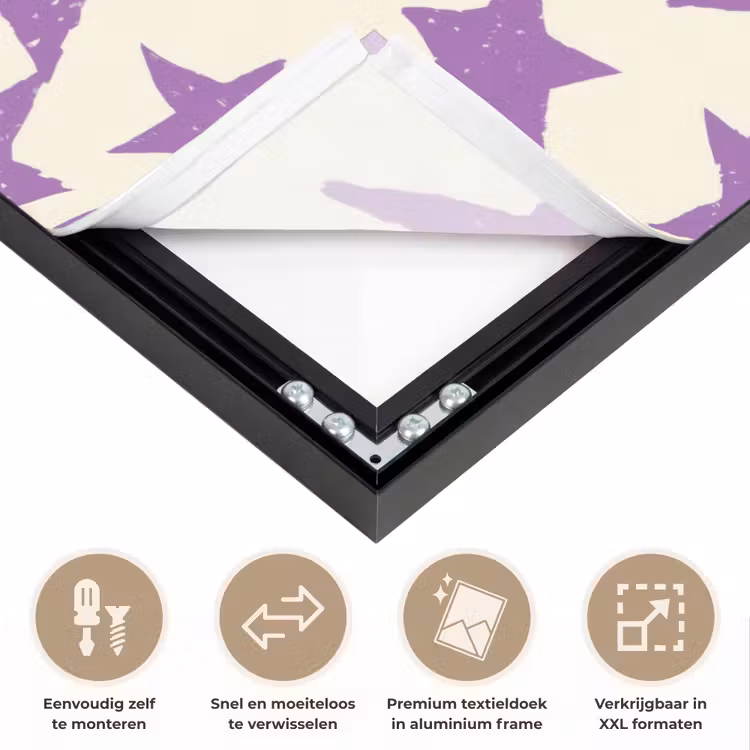 Art frame - Paars - Geometrisch - Sterren - Stempel - Patroon — 4