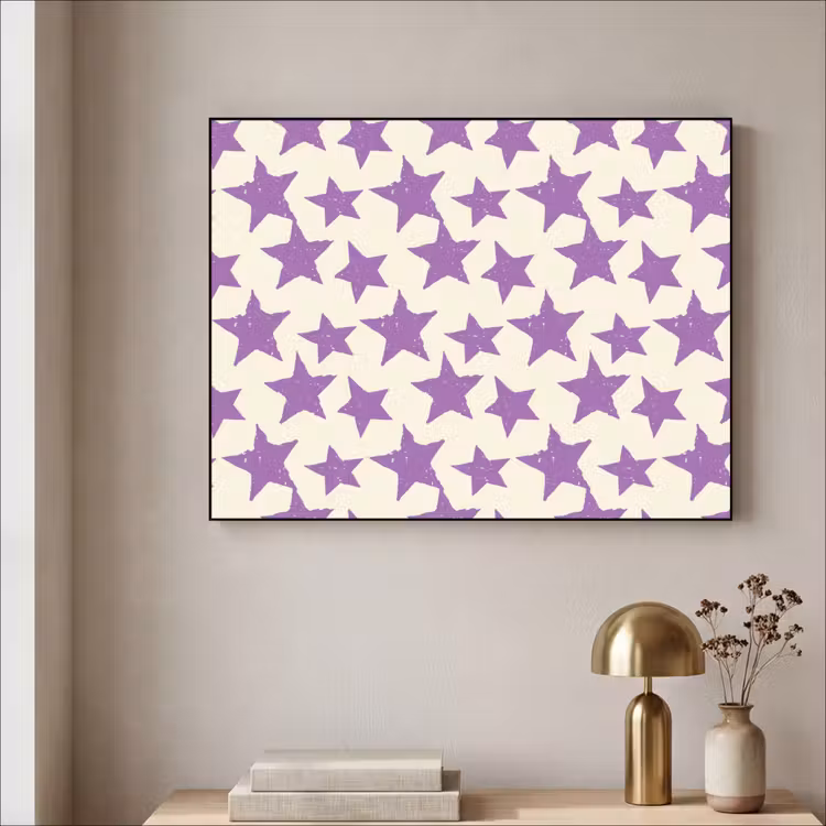 Art frame - Paars - Geometrisch - Sterren - Stempel - Patroon — 5