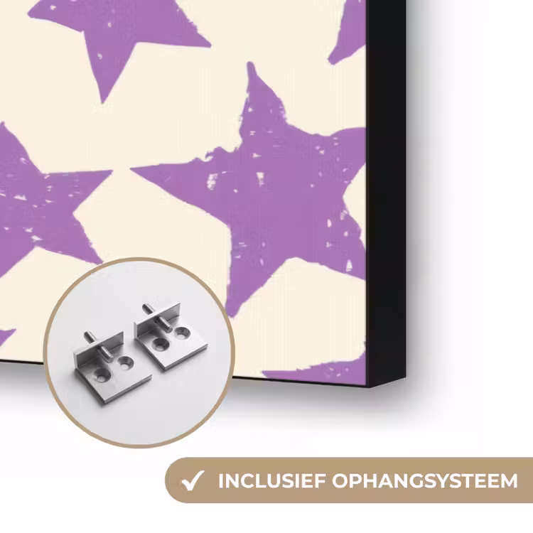 Art frame - Paars - Geometrisch - Sterren - Stempel - Patroon — 6