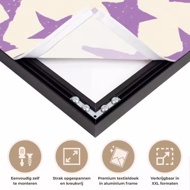 Art frame - Paars - Geometrisch - Sterren - Stempel - Patroon — 8