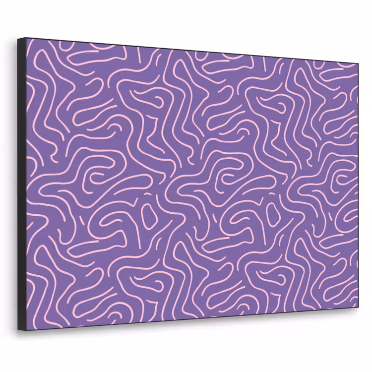 Art frame - Paars - Roze - Abstract - Lijnen - Doolhof - Patroon — 1
