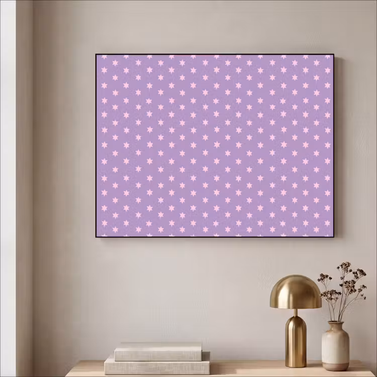 Art frame - Paars - Roze - Sterren - Geometrisch - Patroon — 5