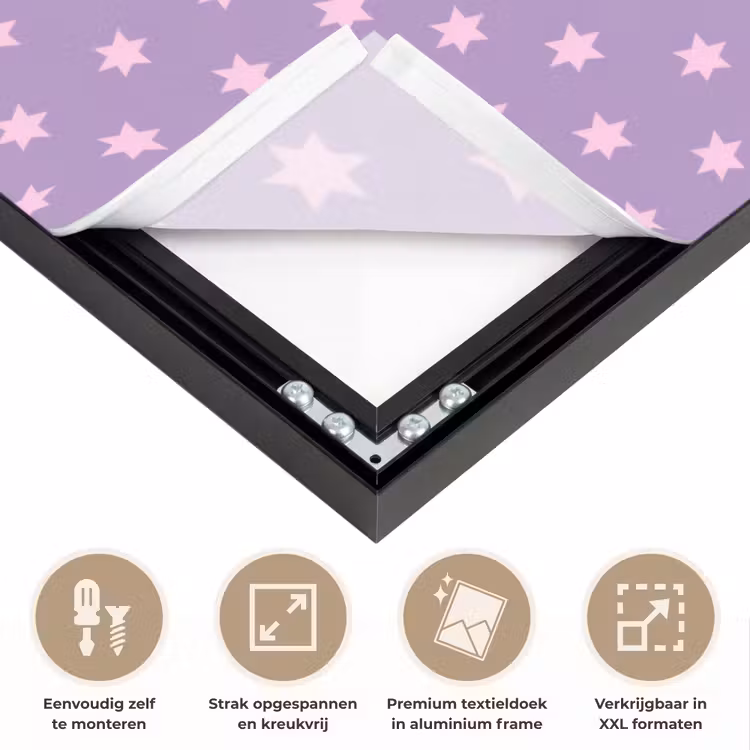 Art frame - Paars - Roze - Sterren - Geometrisch - Patroon — 8