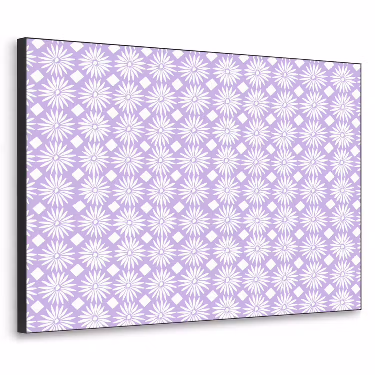 Art frame - Lila - Botanisch - Bloemen - Margrieten - Patroon — 1
