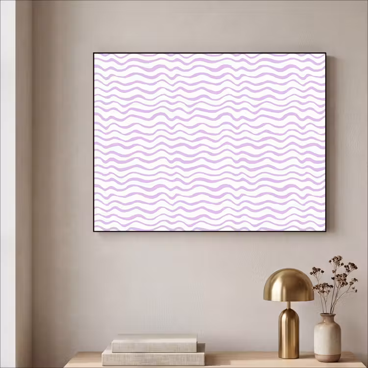 Art frame - Lila - Geometrisch - Golfjes - Lijnen - Patroon — 5