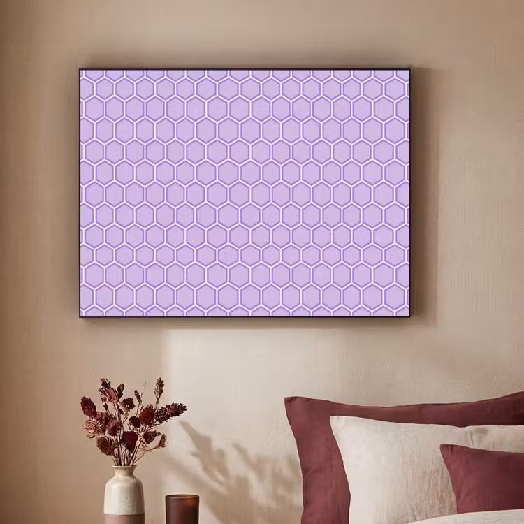 Art frame - Paars - Geometrisch - Honeycomb - Bijenraat - Patroon — 3