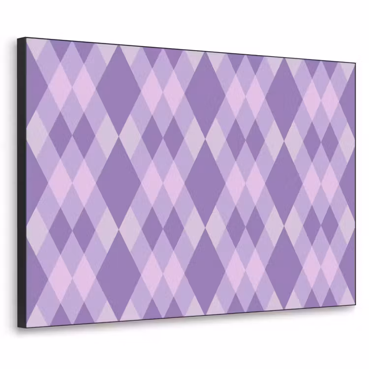 Art frame - Paars - Geometrisch - Ruiten - Argyle - Patroon — 1