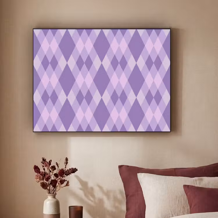 Art frame - Paars - Geometrisch - Ruiten - Argyle - Patroon — 3
