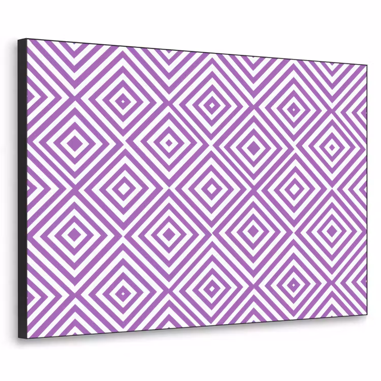 Art frame - Paars - Geometrisch - Ruiten - Concentrisch - Patroon — 1