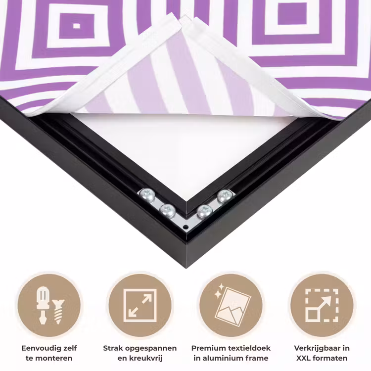 Art frame - Paars - Geometrisch - Ruiten - Concentrisch - Patroon — 8