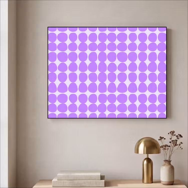 Art frame - Paars - Geometrisch - Stippen - Polka Dot - Patroon — 5