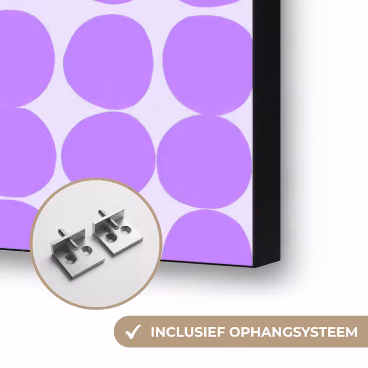 Art frame - Paars - Geometrisch - Stippen - Polka Dot - Patroon — 6