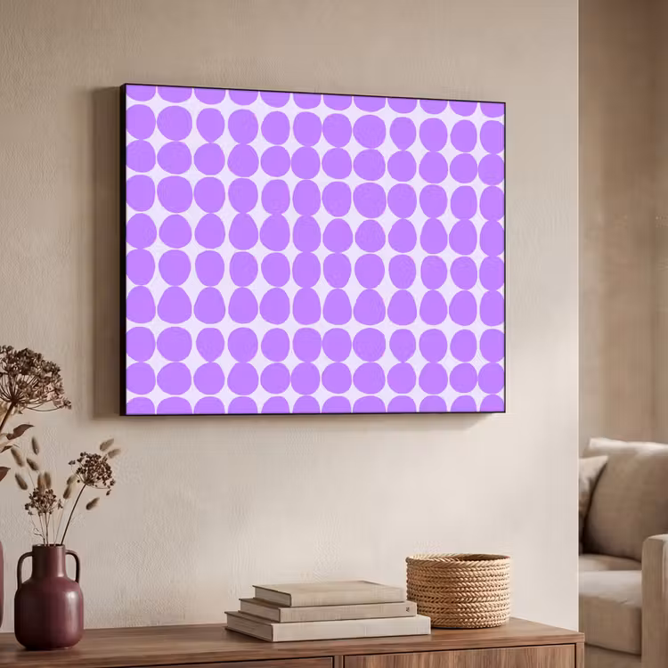 Art frame - Paars - Geometrisch - Stippen - Polka Dot - Patroon — 7