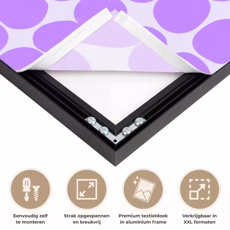 Art frame - Paars - Geometrisch - Stippen - Polka Dot - Patroon — 8