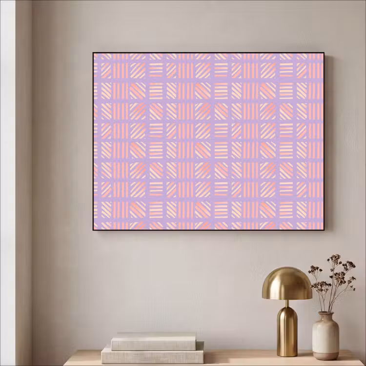Art frame - Paars - Roze - Geometrisch - Strepen - Blokken - Patroon — 5