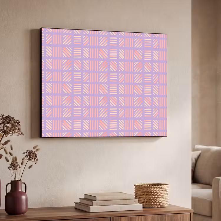 Art frame - Paars - Roze - Geometrisch - Strepen - Blokken - Patroon — 7