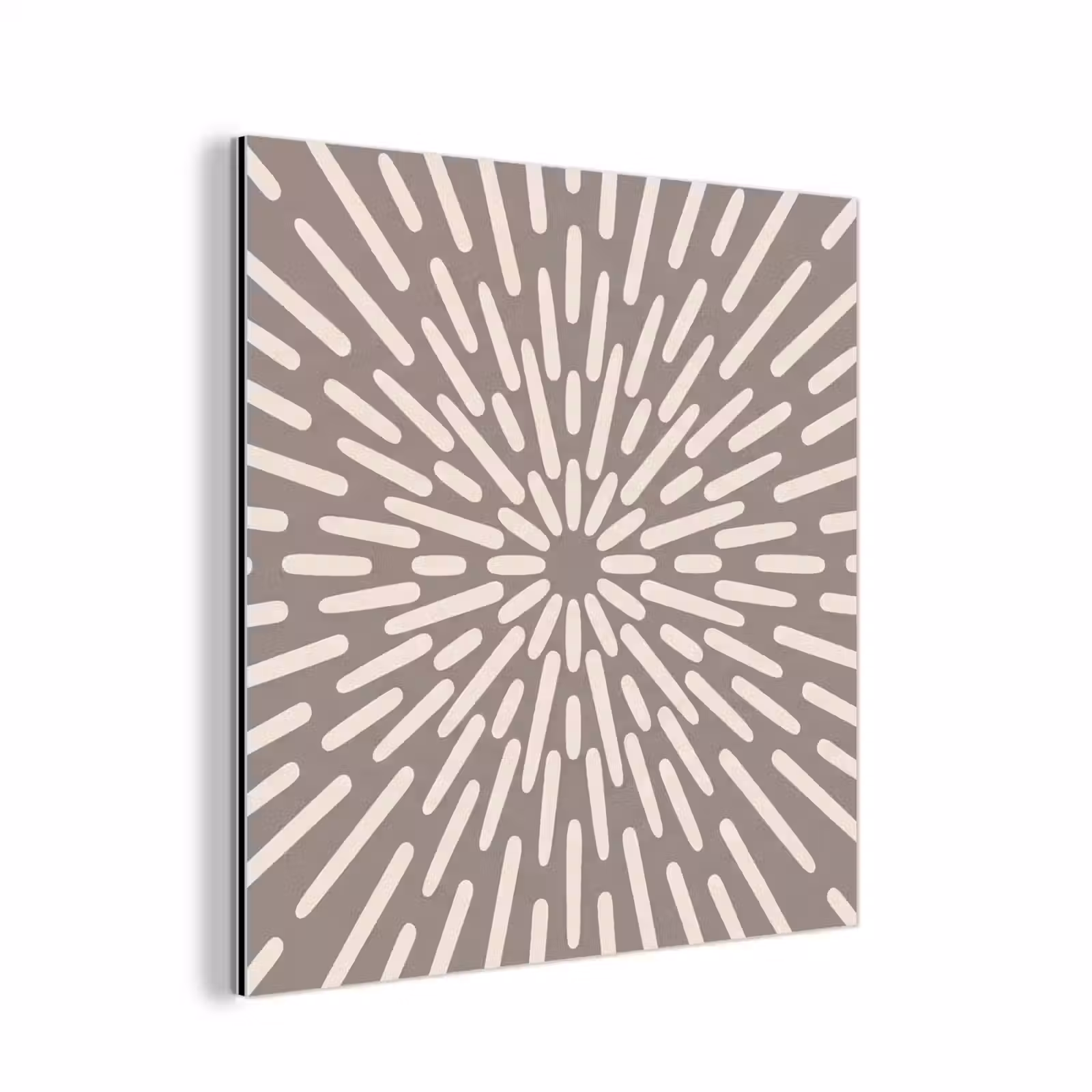 Aluminium schilderij - Patroon - Stralen - Abstract - Modern - Grijs — 1