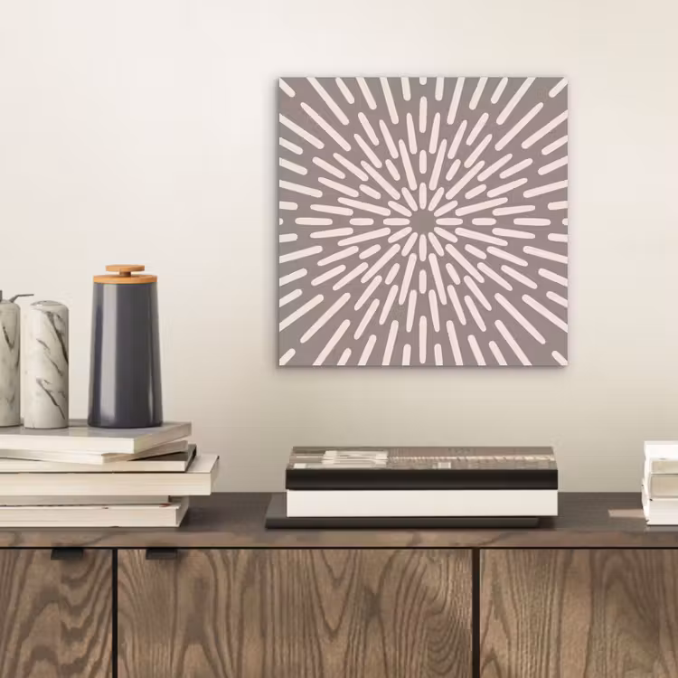 Aluminium schilderij - Patroon - Stralen - Abstract - Modern - Grijs — 2