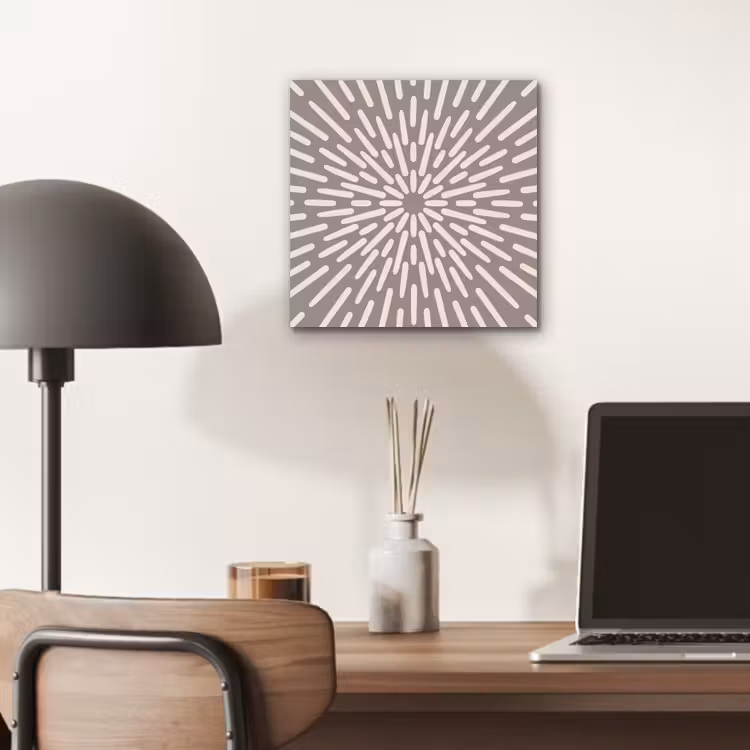 Aluminium schilderij - Patroon - Stralen - Abstract - Modern - Grijs — 6
