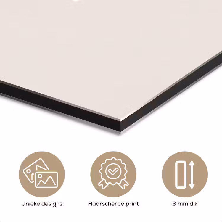 Aluminium schilderij - Symbool - Spiraal - Abstract - Minimalistisch - Beige — 7