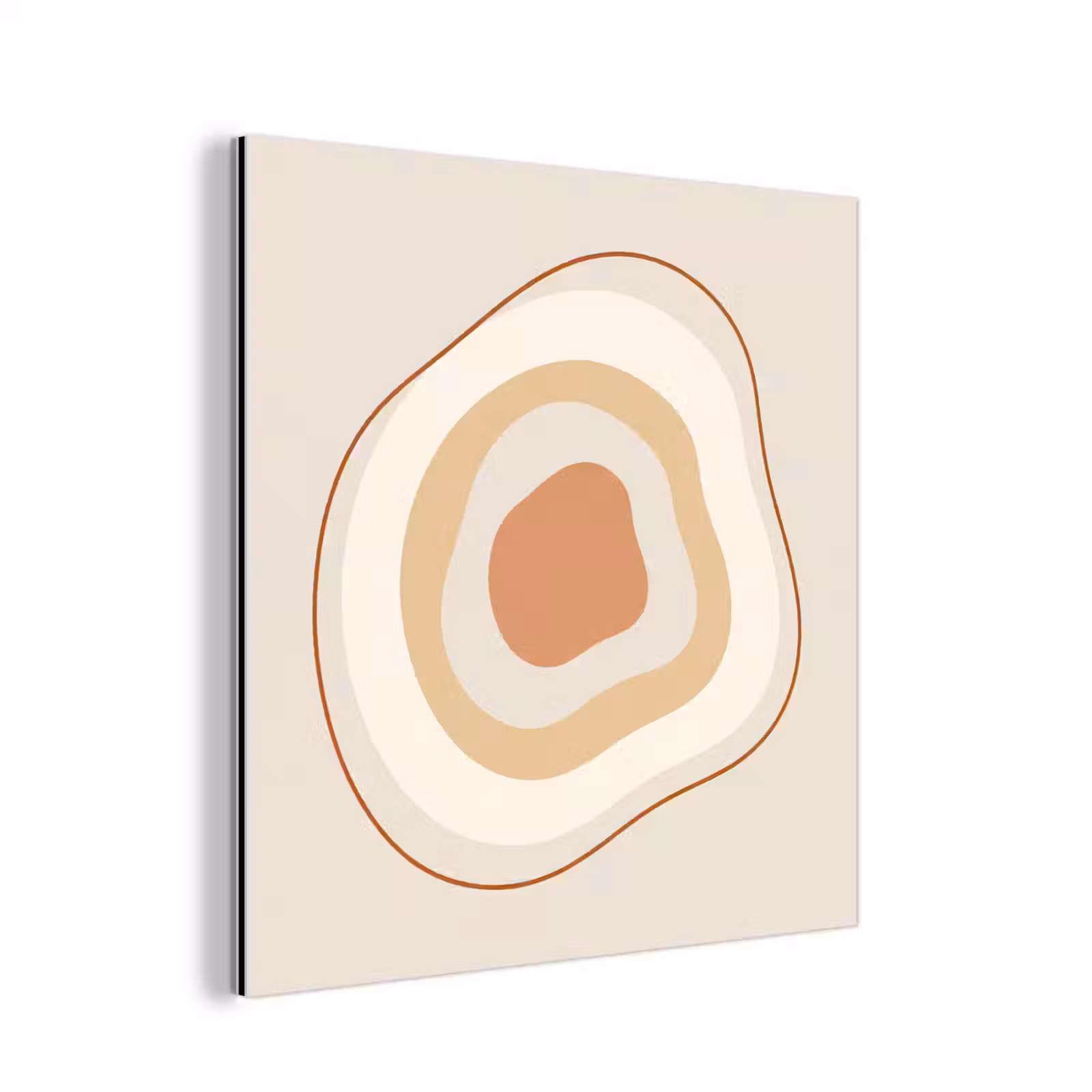 Aluminium schilderij - Abstract - Organisch - Modern - Beige - Kunst — 1