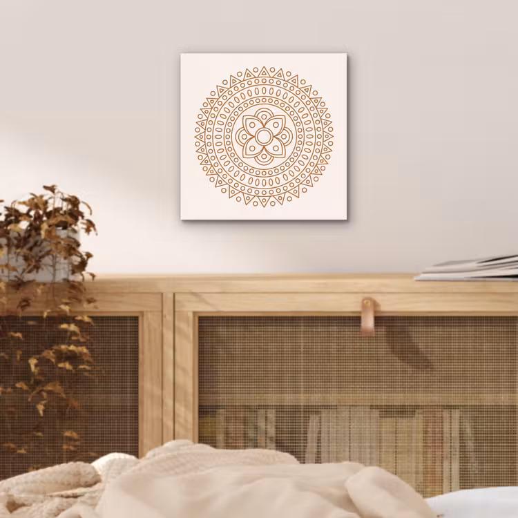 Aluminium schilderij - Mandala - Geometrisch - Abstract - Oosters - Bruin — 4