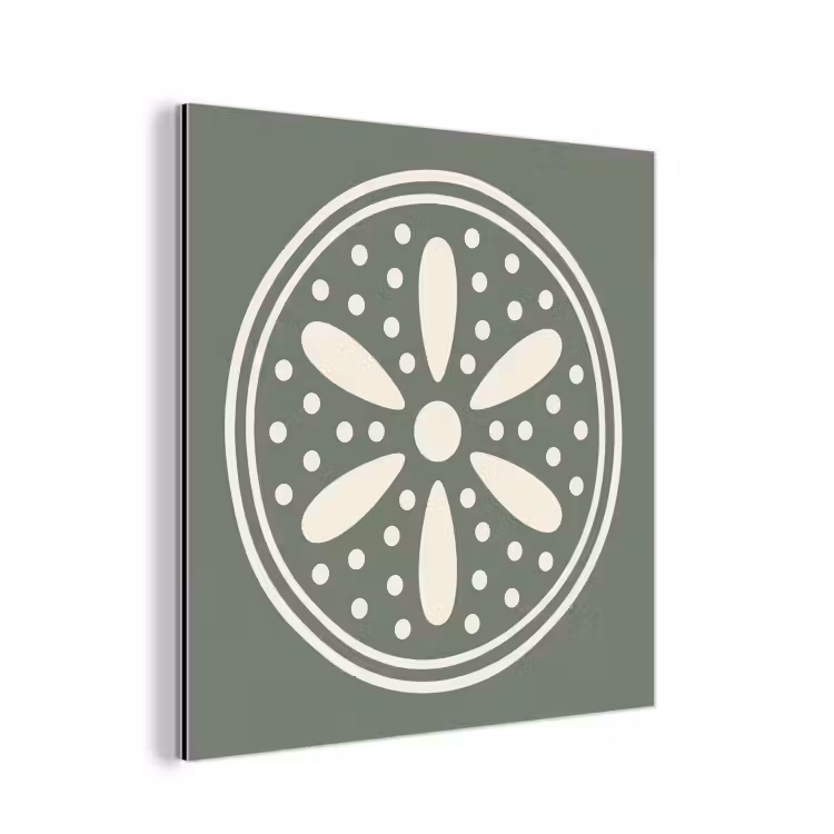 Aluminium schilderij - Patroon - Cirkel - Abstract - Groen - Decoratie — 1