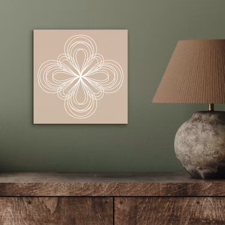Aluminium schilderij - Patroon - Lijnen - Abstract - Minimalistisch - Beige — 3