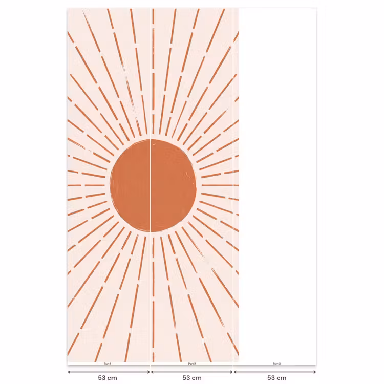 Behang - Zon - Stralen - Abstract - Terracotta - Modern — 6