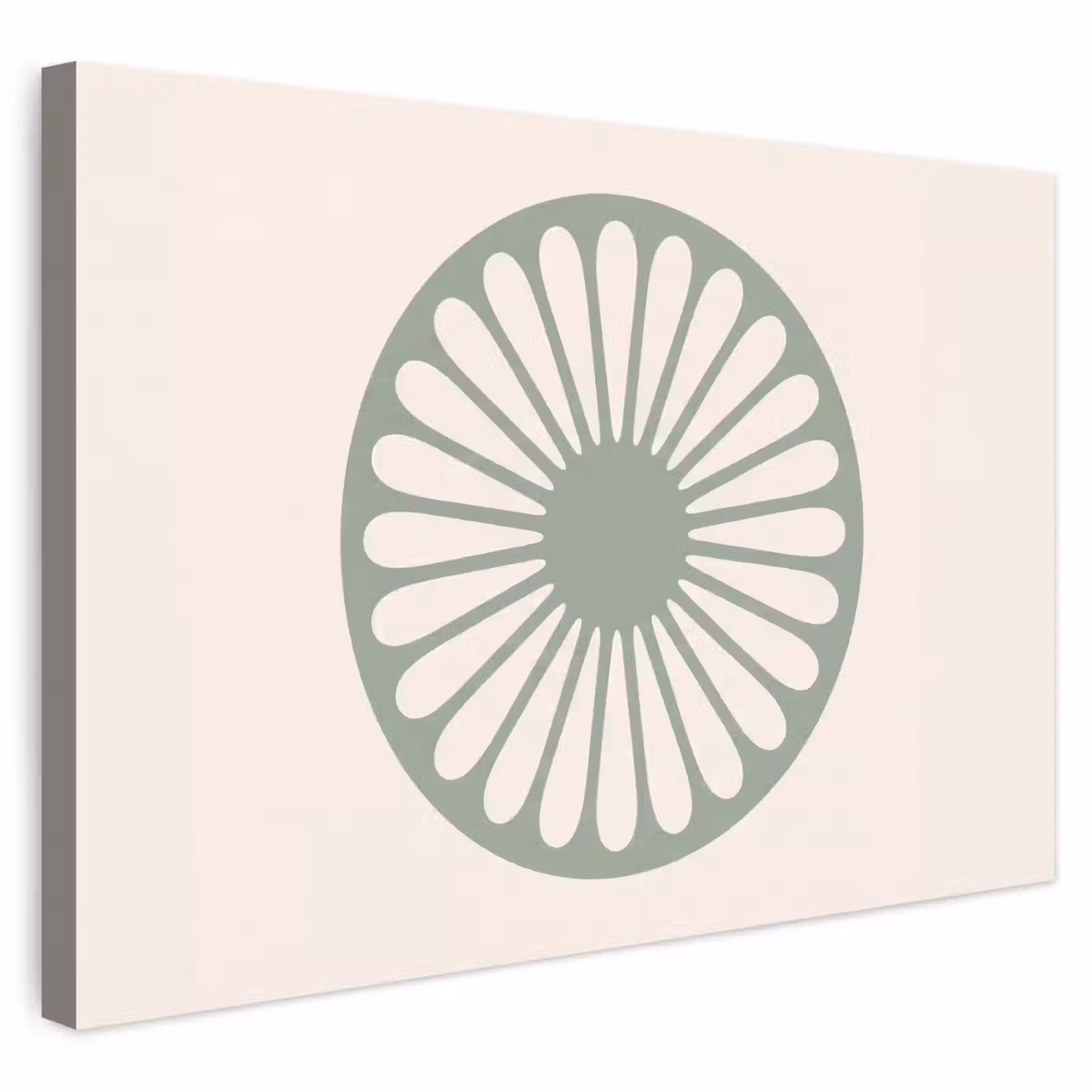 Buiten canvas - Abstract - Patroon - Radiaal - Modern - Groen — 1