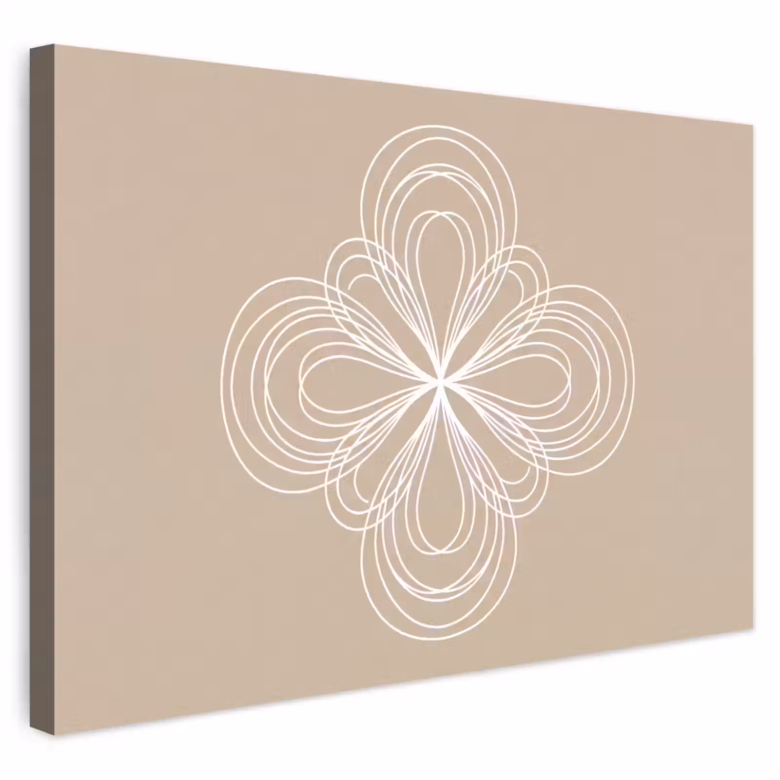 Buiten canvas - Patroon - Lijnen - Abstract - Minimalistisch - Beige — 1
