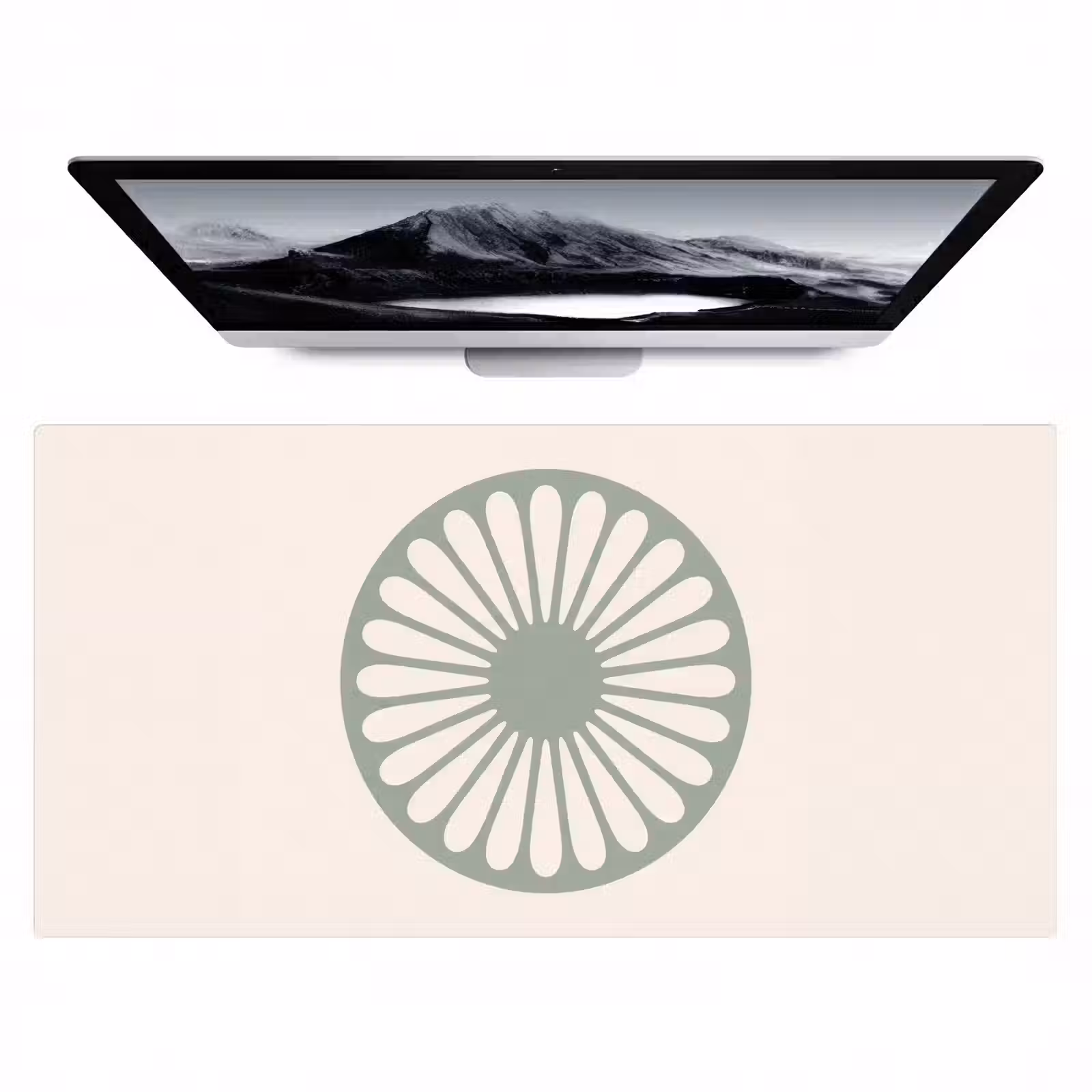 Bureau onderlegger - Abstract - Patroon - Radiaal - Modern - Groen — 1
