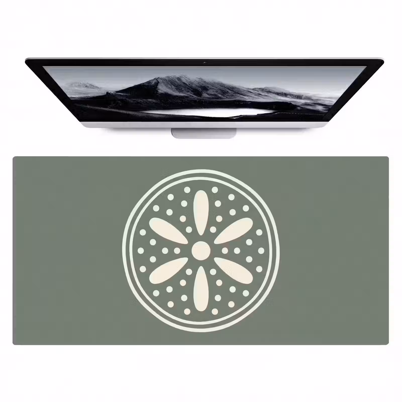 Bureau onderlegger - Patroon - Cirkel - Abstract - Groen - Decoratie — 1